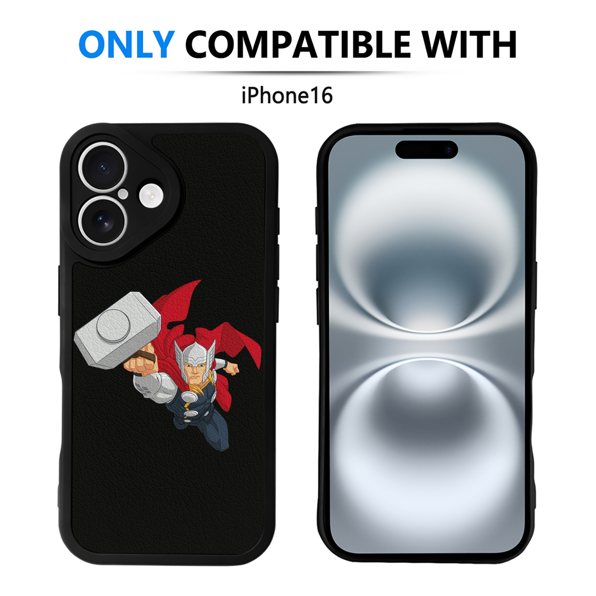 （画像用） アベンジャーズ The Avengers 【iPhone 16シリーズ対応】シリコンスマホケース（レザー調） 材質：シリコン